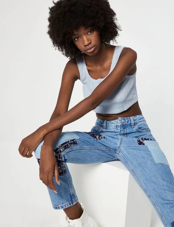 DCMJWTS035_2_jpg Jennyfer dámsky crop top (krátke letné tričko) – šedá – Obrázok 3