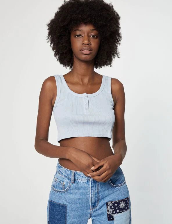 DCMJWTS035_3_jpg Jennyfer dámsky crop top (krátke letné tričko) – šedá