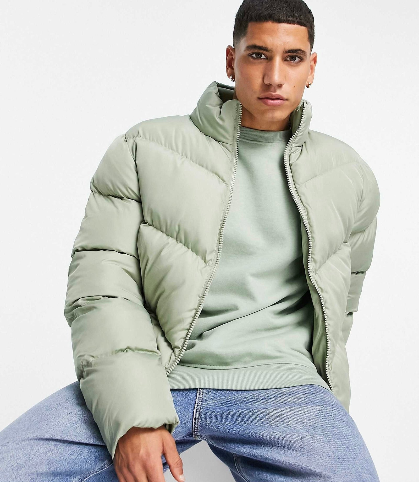 IMG_0861 ASOS pánska oversized zateplená bunda zelená