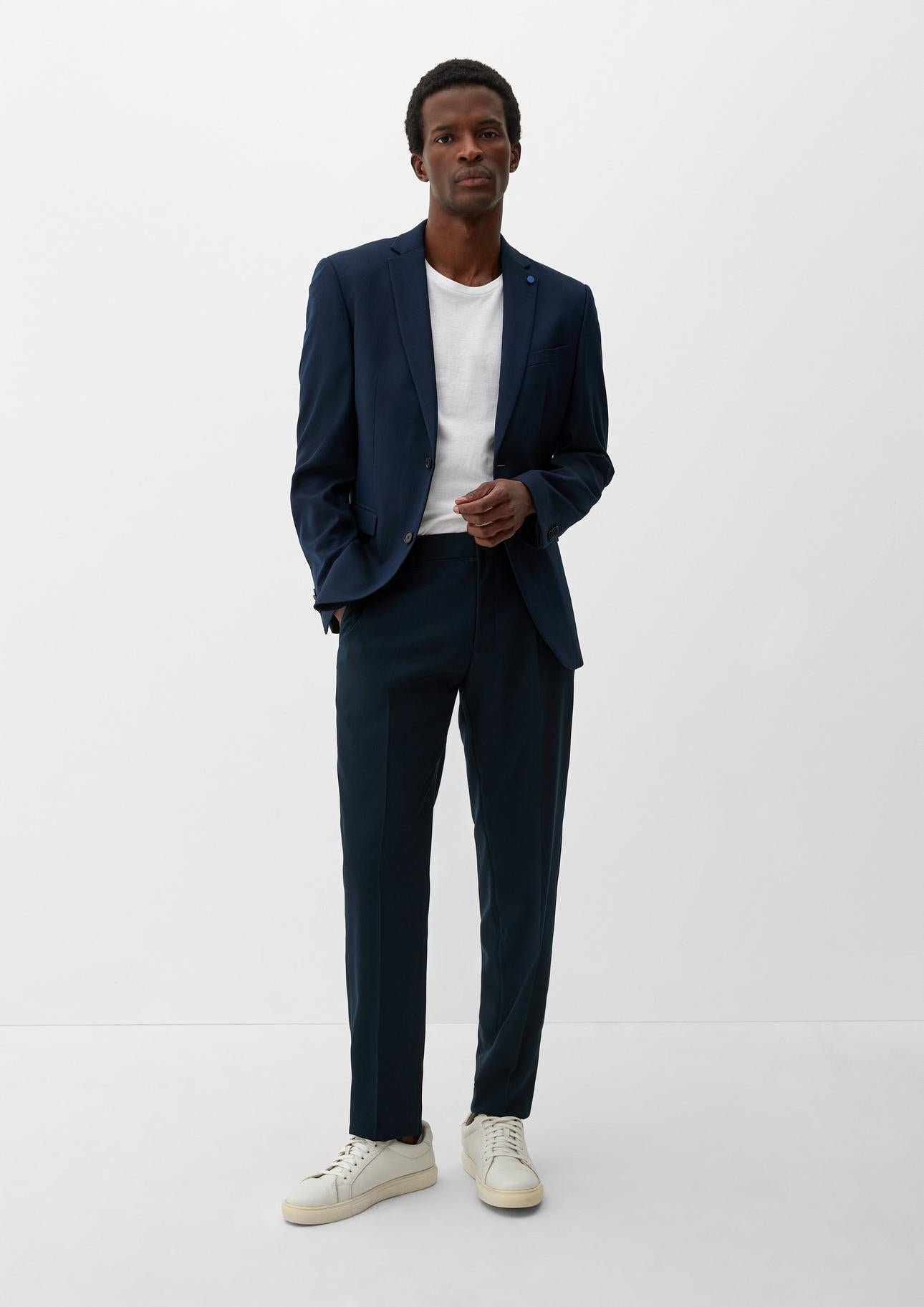 IMG_3212 s. Oliver pánske elegantné chino nohavice modré – Obrázok 2