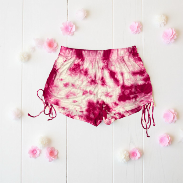 ASOS dámske športové šortky z viskózy fialové