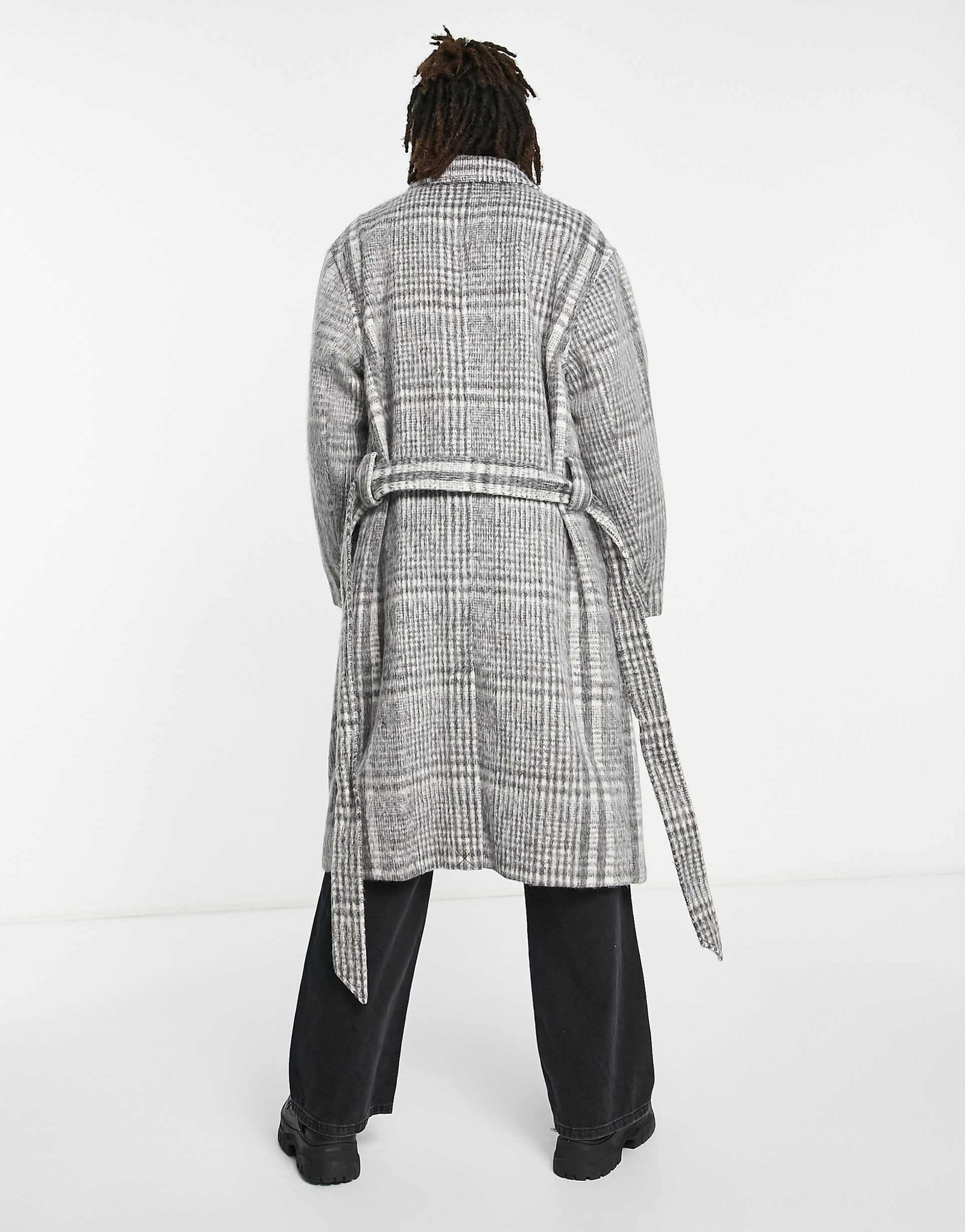 IMG_7345 ASOS kockovaný oversized pánsky kabát – Obrázok 2