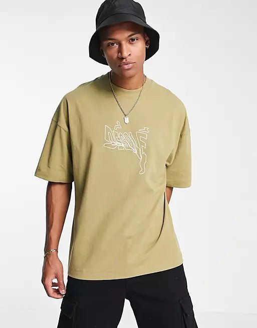 asos2_77514e61-0ebe-40e8-b870-99347d252501 ASOS khaki pánske tričko s krátkym rukávom