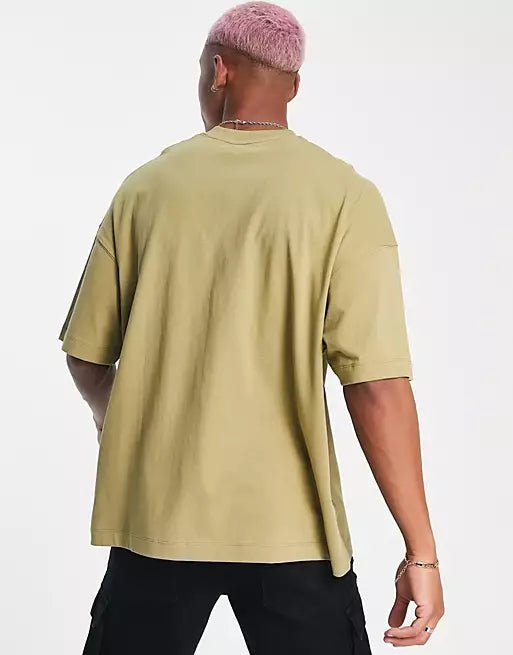 asos4_29bb3cef-fd61-4a2e-afac-ea1c232bfb88 ASOS khaki pánske tričko s krátkym rukávom – Obrázok 4