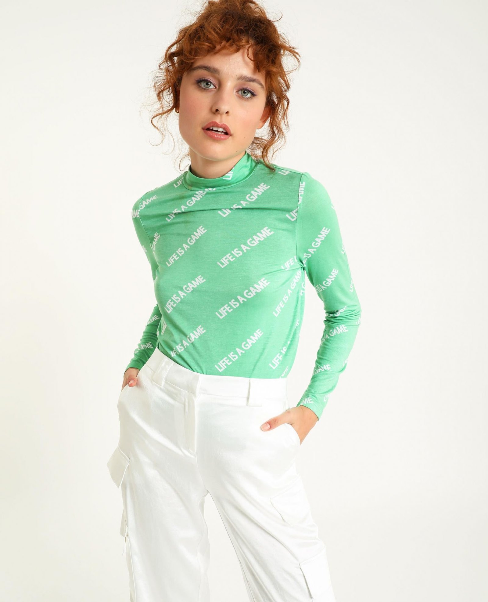 camiseta-de-manga-larga-verde-mujer-camiseta-top-pimkie_3 PIMKIE dámske tričko s dlhým rukávom na jeseň/zima z viskózy – zelená