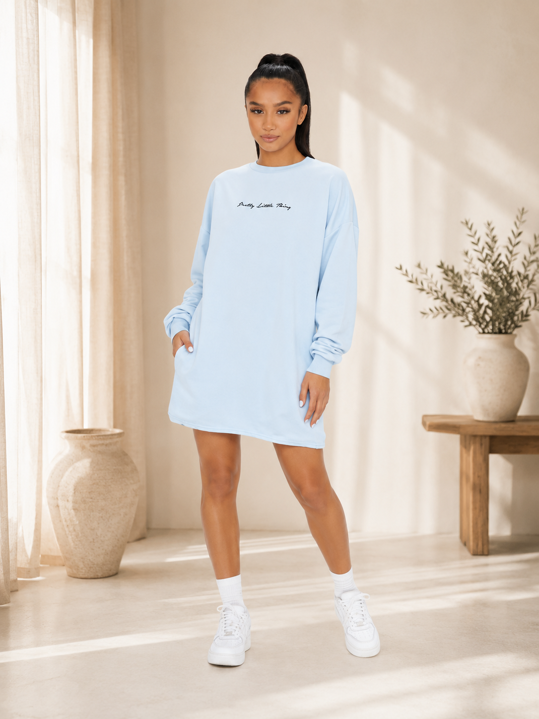 mikinove saty oversized modre mikinove saty oversized modre