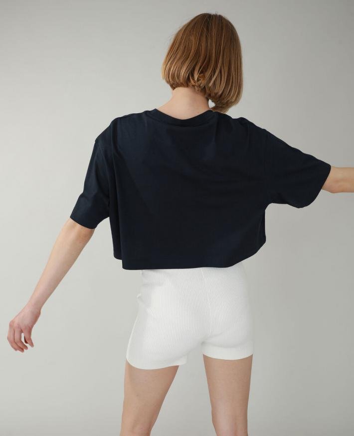 pimkie-cropped-t-shirt-navy-blue-womens-t-shirt-top_1 PIMKIE dámske oversize crop bavlnené tričko na leto – čierna – Obrázok 6