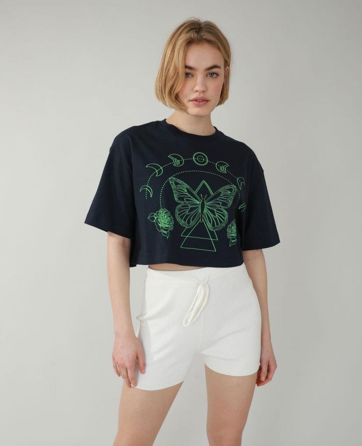 pimkie-cropped-t-shirt-navy-blue-womens-t-shirt-top_4 PIMKIE dámske oversize crop bavlnené tričko na leto – čierna
