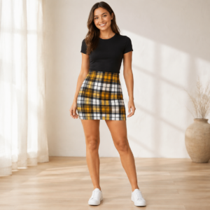 prettylittlething karovana mini sukna pre mlade dievcata